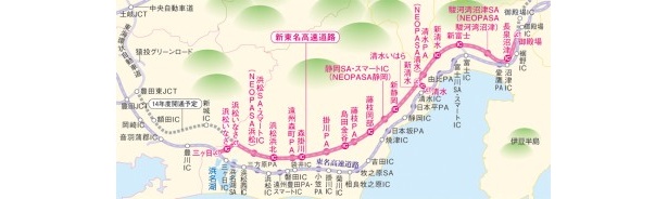 新東名高速道路マップ