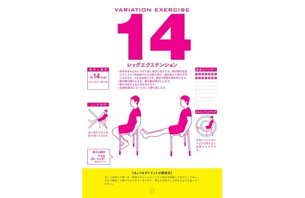 ポプラ社「きょうのエクササイズ」特典の日めくり式エクササイズ55