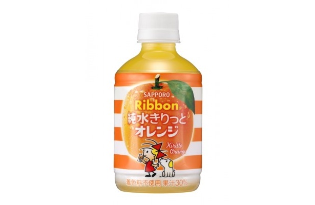 3月に発売された「Ribbon　純水きりっとオレンジ」(115円/280ml)