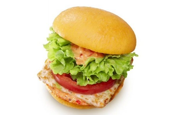 6/14(木)に発売される「ロッテリアベジタブルバーガー(チキン)」(360円)