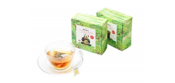 ハーブ専門店「SOLEILA」で発売される動物たちが描かれたハーブティー(130円～)