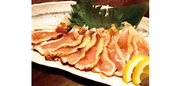 「八丁ぼり」の名古屋コーチン胸肉のたたき