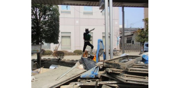 地震発生直後の被災地