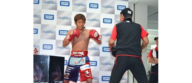 粉川選手のスパーリング