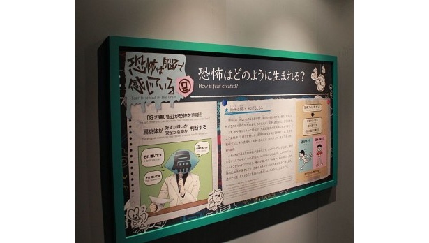 恐怖心の“遺伝”、恐怖と“記憶”の関係などをパネルで解説！