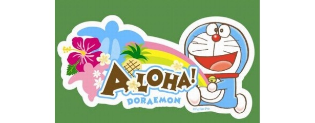 カラフルなフラワーとドラえもん
