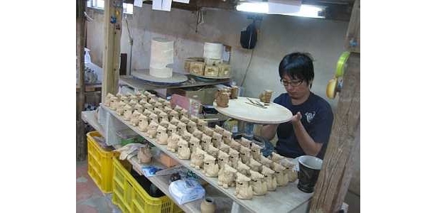シーサー工房の見学もできる