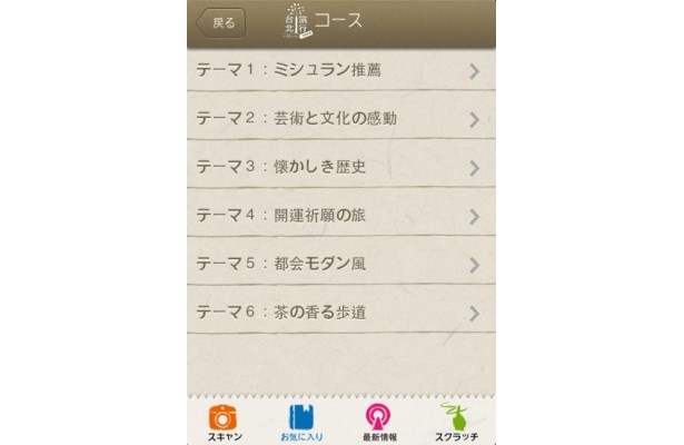 お勧めのコースは6つ。どれから周遊しようか？