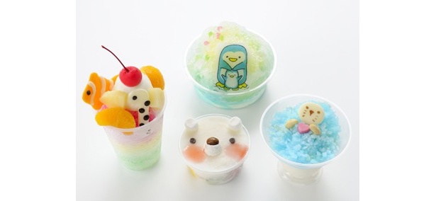 アイスクリームシティで開催中の「かき氷祭り2012」。天然の氷を使ったものやかわいい動物カキ氷も