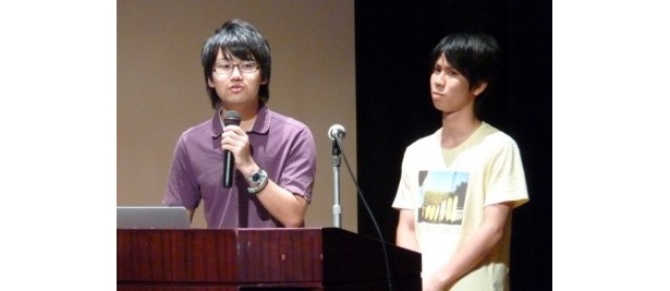「Systematic　Romantic」をプレゼンした兼城駿一郎さん（沖縄工業高等専門学校）ほか