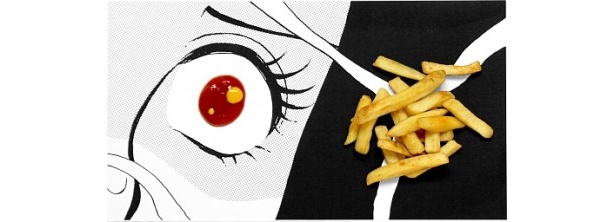 「マンガ皿・白目」