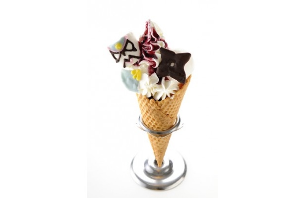 折紙サイクロンの顔もデザインされた「折紙ジェラートでござる」(720円)