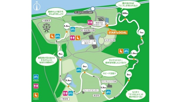 1周約5.1kmの特設コースはこちら