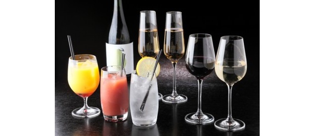 ドリンクはオススメスパークリングワイン、カクテル12種類、ソフトドリンクが豪華飲み放題!!【90分制】