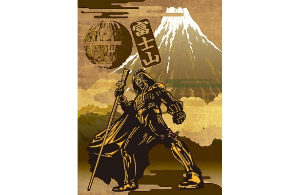金剛杖を手に、登山に挑戦するダース・ベイダー