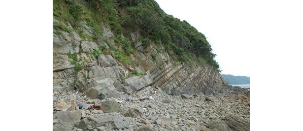 島田島で見られる地層