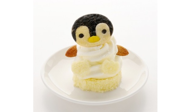 「おすわりペンギンソフト」(480円)はソフトクリームとスポンジ製