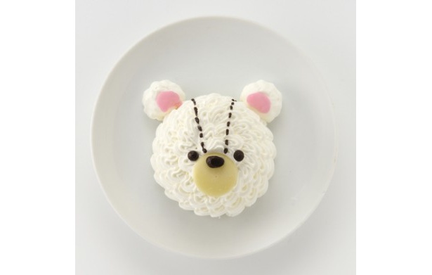 ホワイトチョコムースで仕上げた「しろくまシロちゃん」(580円)