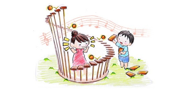 木琴を組み替えて自分だけの曲を作ってみよう！「輪唱の○（りんしょうのワ）」