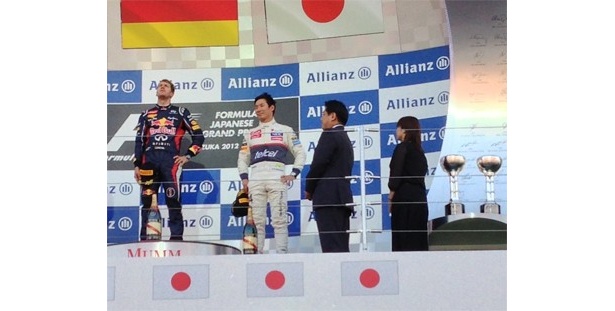 可夢偉、おめでとう！　日本GPで3位の快挙！