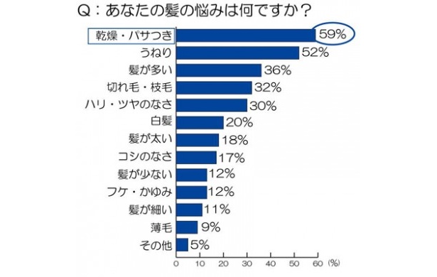 【写真を見る】あなたの髪の悩みは何ですか？気になる順位はこちらから