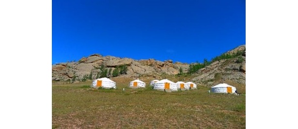 モンゴルの移動可能な遊牧民の家