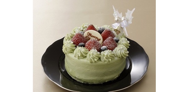 【写真を見る】これも食べたい！京はやしやの抹茶と苺のクリスマスケーキ(3150円)