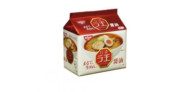 「日清ラ王　醤油　5食パック」(メーカー希望小売価格500円税別)