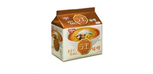 「日清ラ王　味噌　5食パック」(メーカー希望小売価格500円税別)