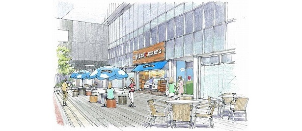 ショップ前のテラスでアイスクリームを楽しむこともできる※イメージ