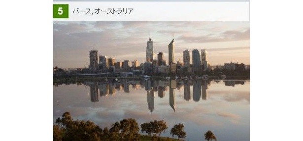 5位はオーストラリアの「パース」
