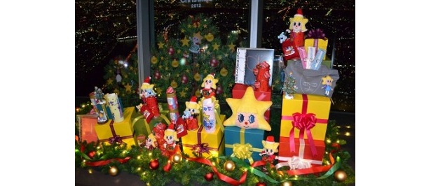 展望デッキにもクリスマスらしい装飾が施されている