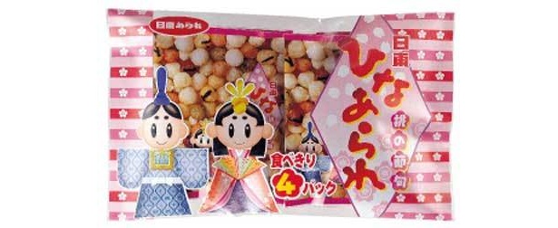 食べきりタイプはちょっとずつ楽しめる「日東あられ」(200円/72g)