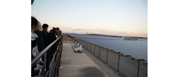 関西電力では広大な太陽光発電施設を見学