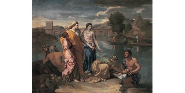 ニコラ･プッサン「川から救われるモーセ」1638年　(C)RMN / (C)Daniel Arnaudet / distributed by DNPartcom