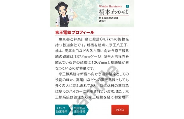各鉄道の概要もチェックできる