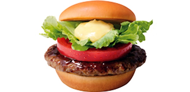 国産肉100％の「とびきりハンバーグサンド　トマト＆レタス」（420円）