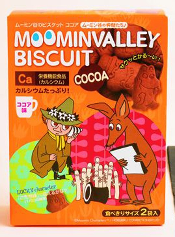 カルシウムたっぷり。「ムーミン谷のビスケット」ココア178円