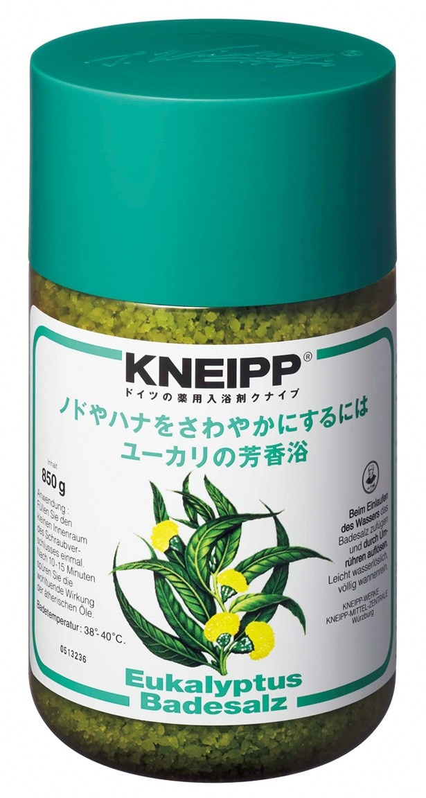 ユーカリでむずむず解消！「クナイプ バスソルト ユーカリの香り」2520円