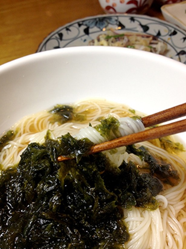 海苔をたっぷりのせたにゅうめんもいいですよ。