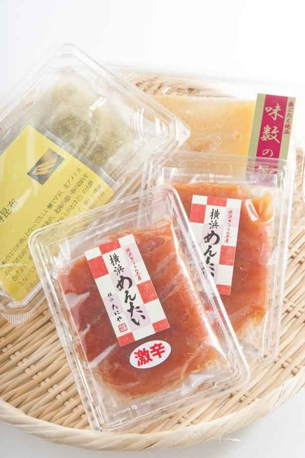 「横浜めんたい」（1050円）、「数の子」（840円）ほか/横浜たにや　ぎょらん工房