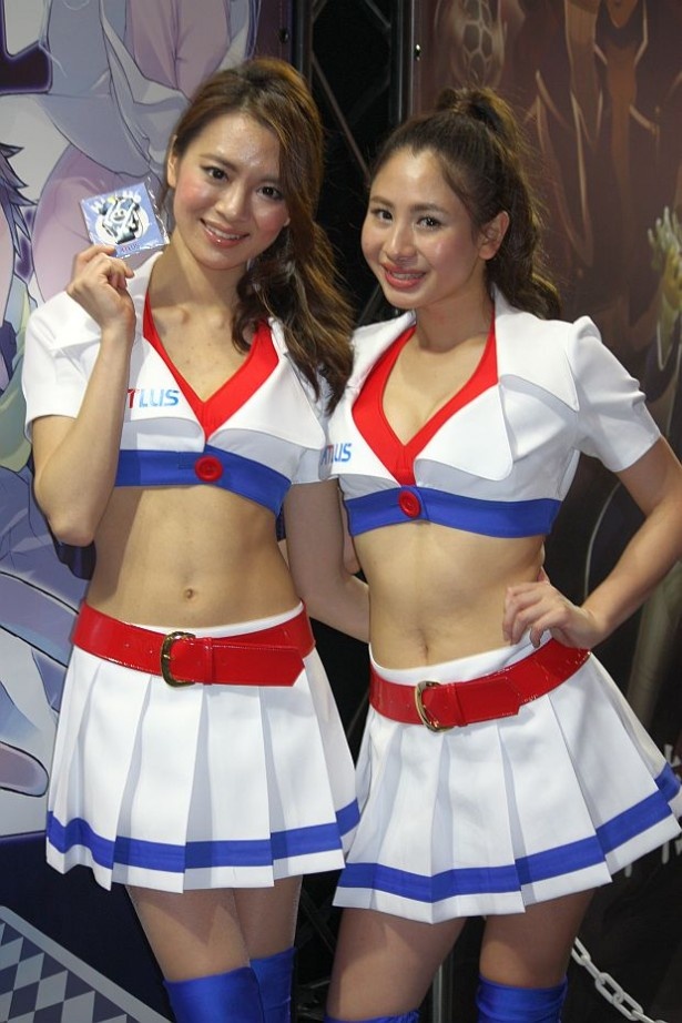 ゲーム「女神異聞録デビルサバイバー」のブース。試遊ができる