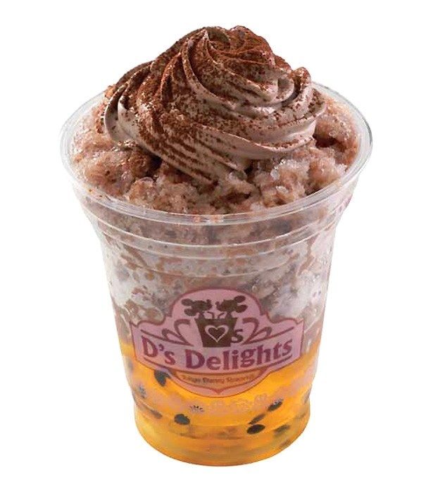 「フローズンデザートドリンク(チョコレート＆パッションフルーツ)」(450円)　※10月31日(木)まで