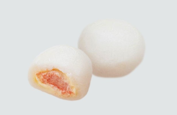 「明太子焼きもち」(150円)は、餅の中に明太子とマヨネーズの黄金コンビが