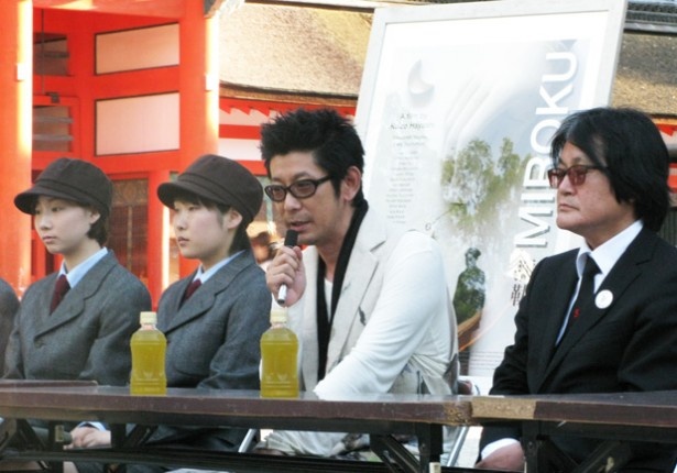 下鴨神社で初の奉納上映が実現した喜びを語る主演の永瀬正敏
