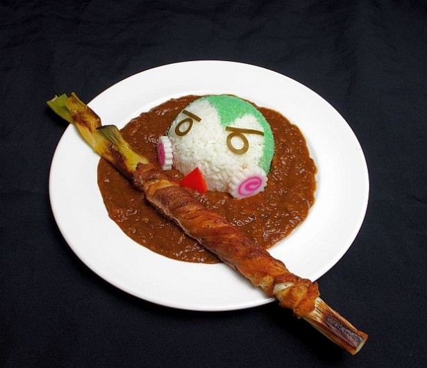 【写真を見る】「39カレー」は第1弾の時から大人気！「はちゅねミク」をかたどったポークカレーでねぎをまるごと1本使っている