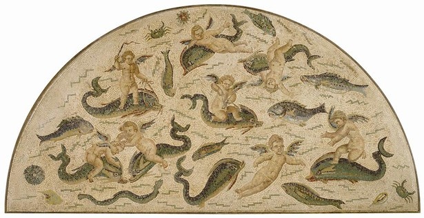 モザイク：イルカと戯れるアモル 250年頃