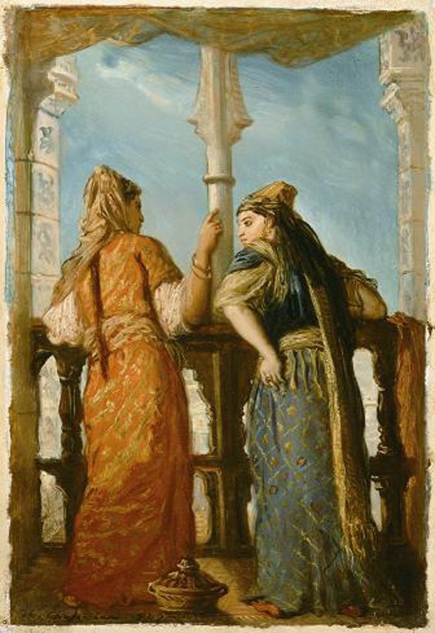 テオドール・シャセリオー 「アルジェリア、バルコニーのユダヤの女性たち」 1849年