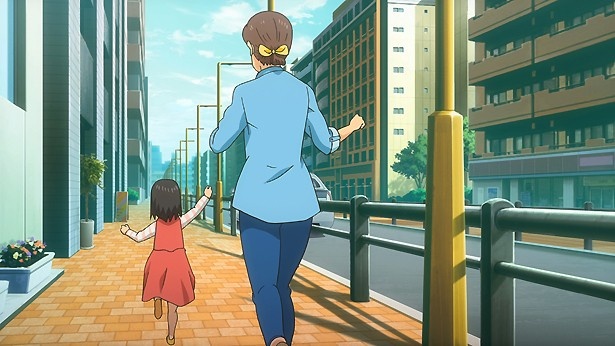 少女を追いかけるお母さん