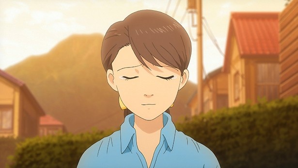 幼い頃を思い出し、涙ぐむお母さん